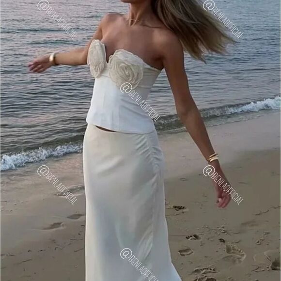 NWT ZARA STRAPLESS FLORAL TOP - Picture 10 of 16